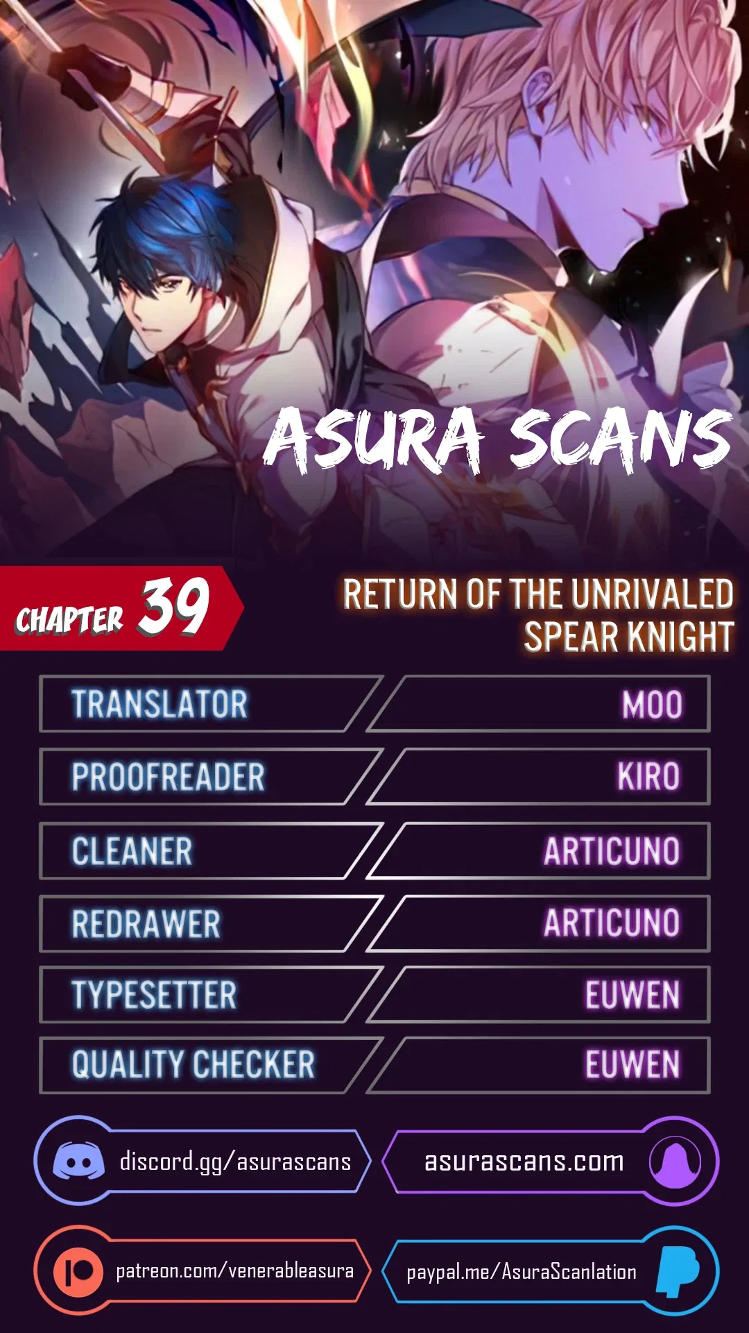Return of The Unrivaled Spear Knight Chapter 39 – Page 1