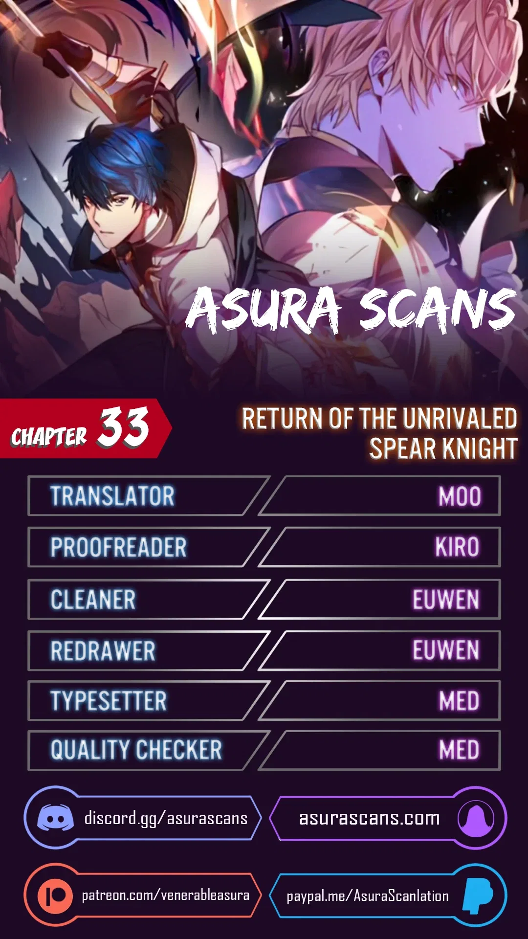 Return of The Unrivaled Spear Knight Chapter 33 – Page 1