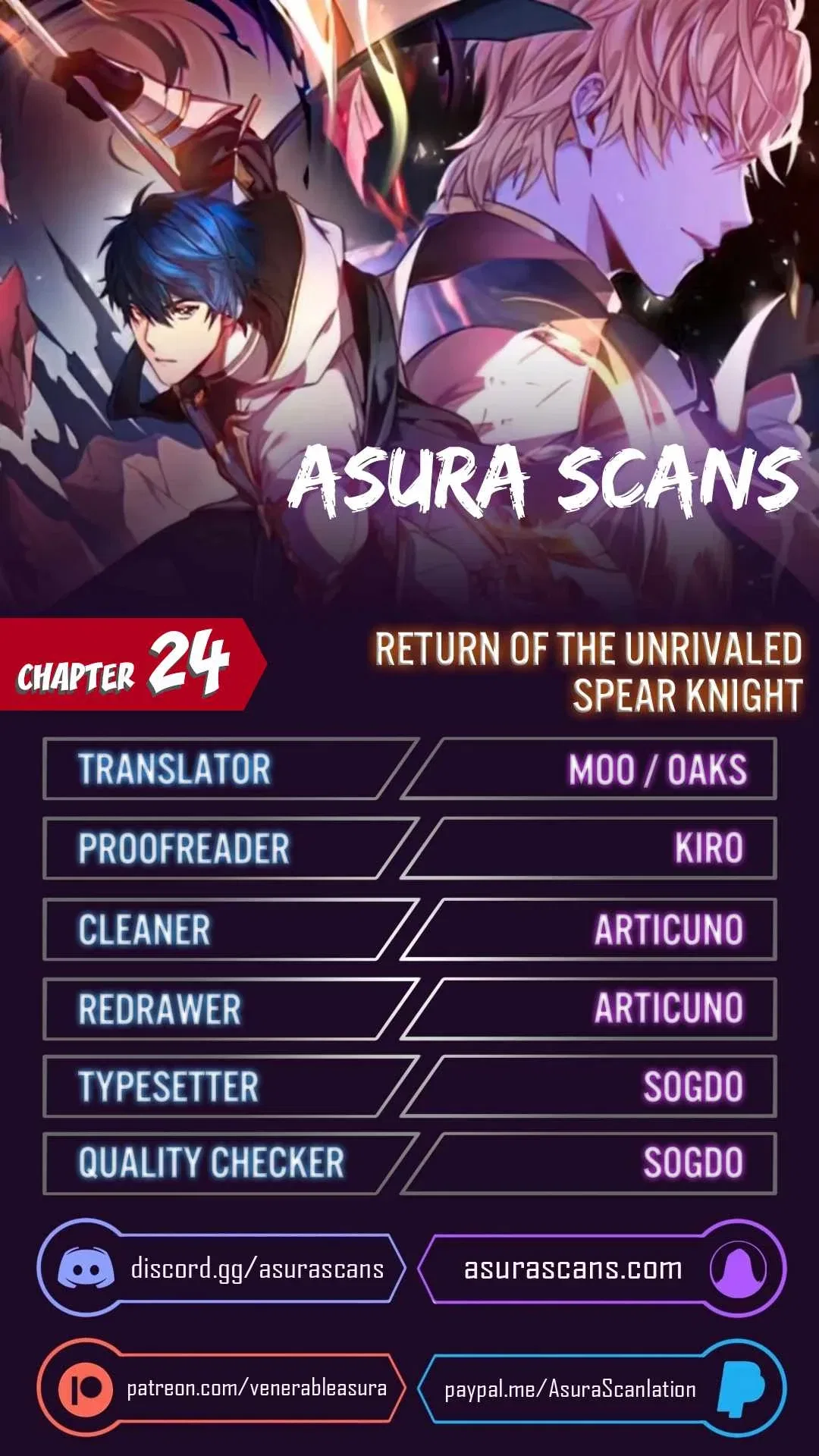 Return of The Unrivaled Spear Knight Chapter 24 – Page 1