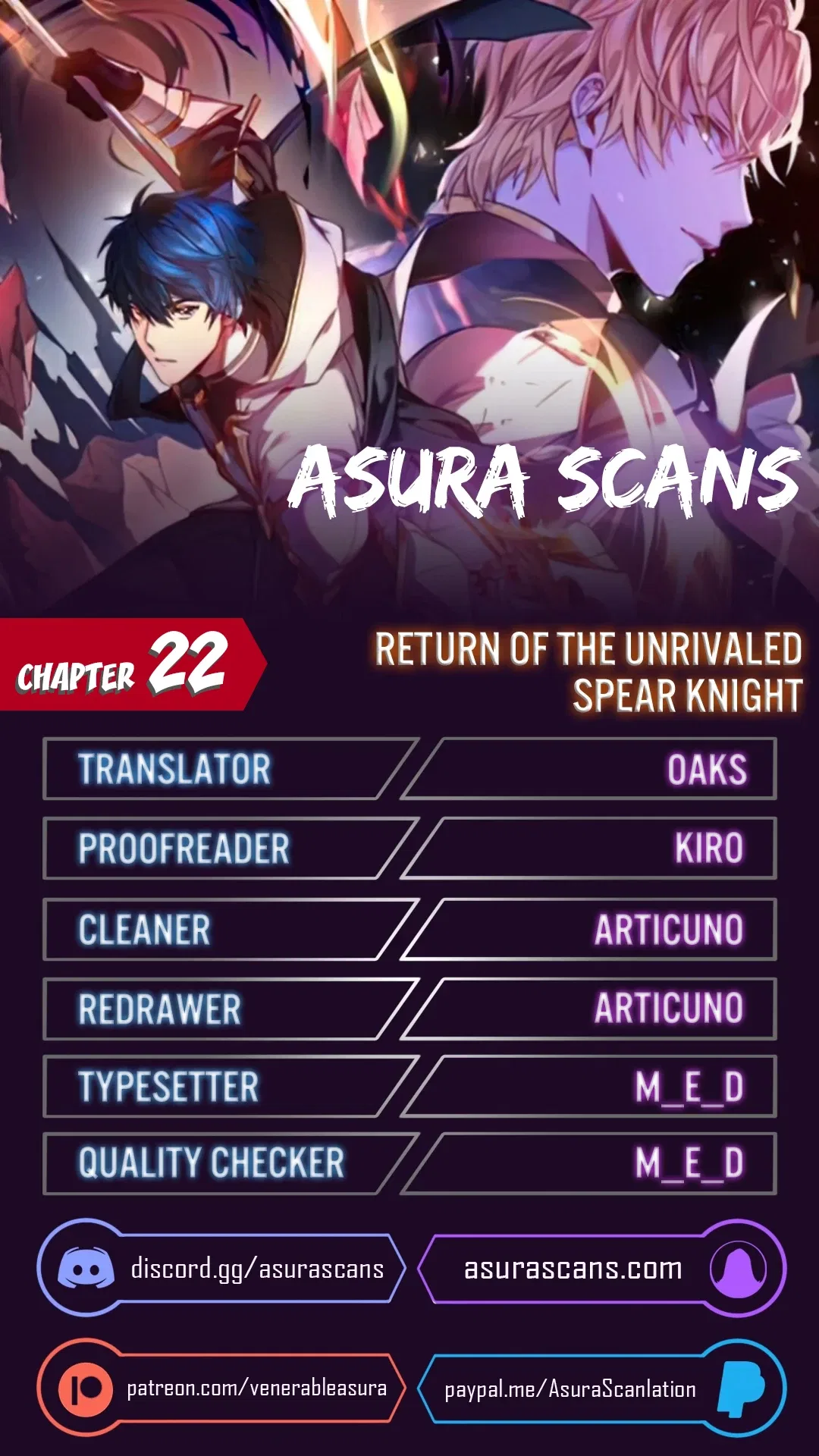 Return of The Unrivaled Spear Knight Chapter 22 – Page 1