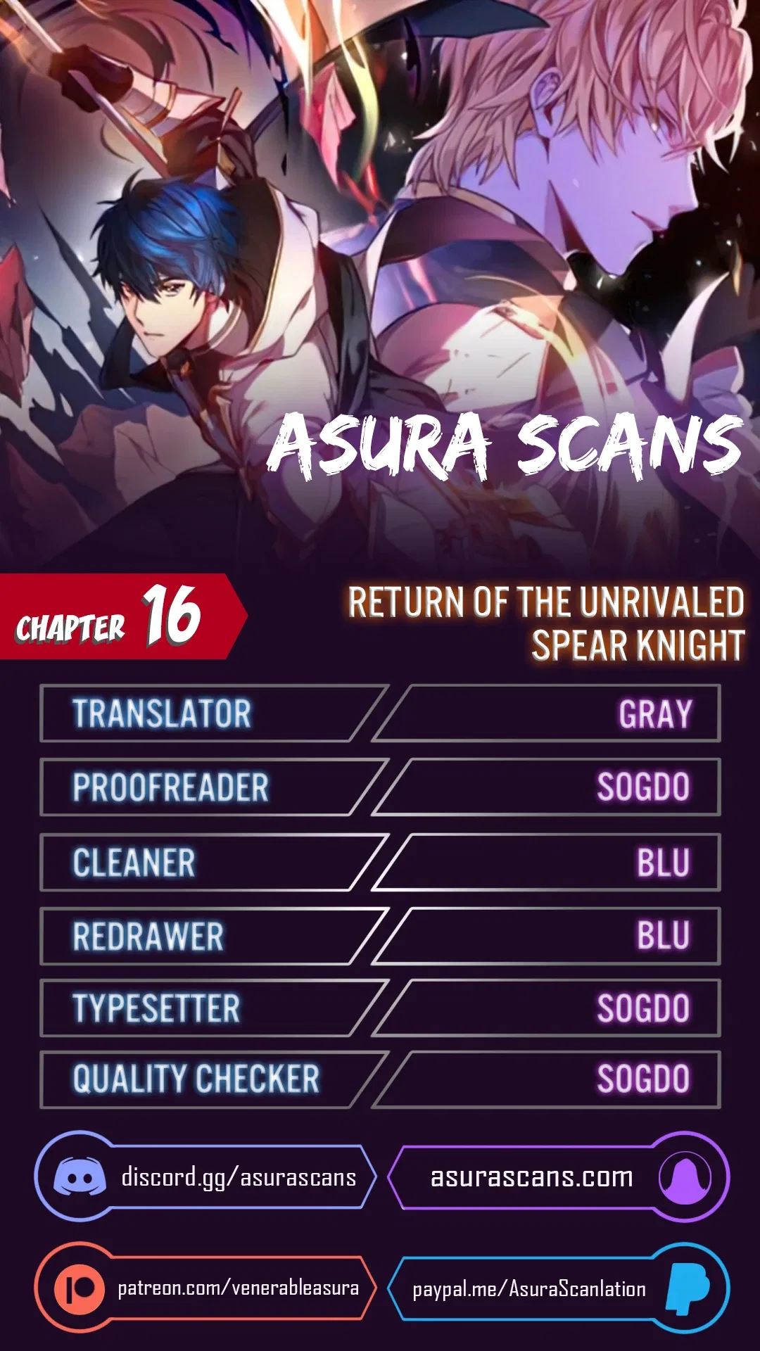 Return of The Unrivaled Spear Knight Chapter 16 – Page 1