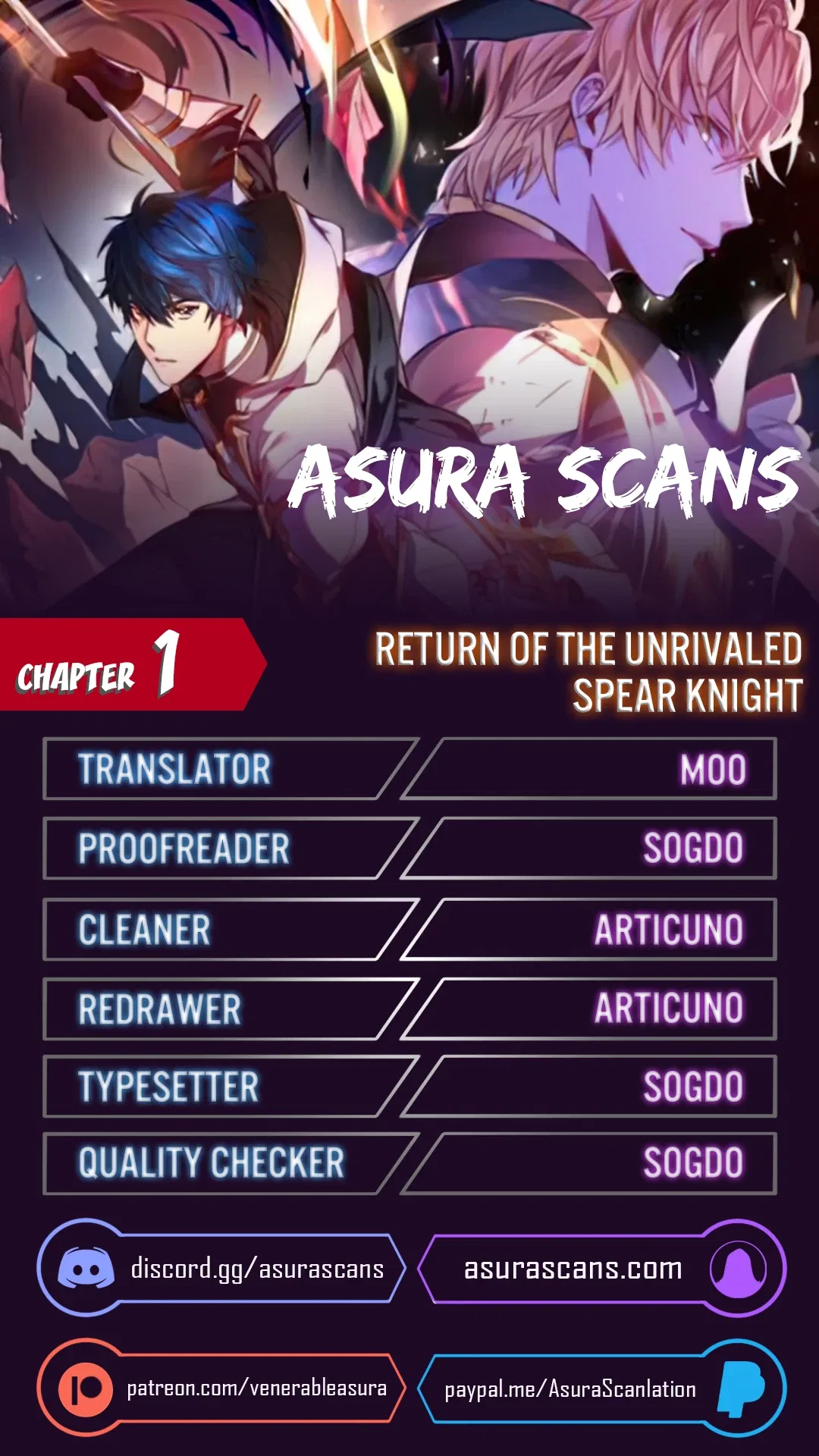 Return of The Unrivaled Spear Knight Chapter 1 – Page 1