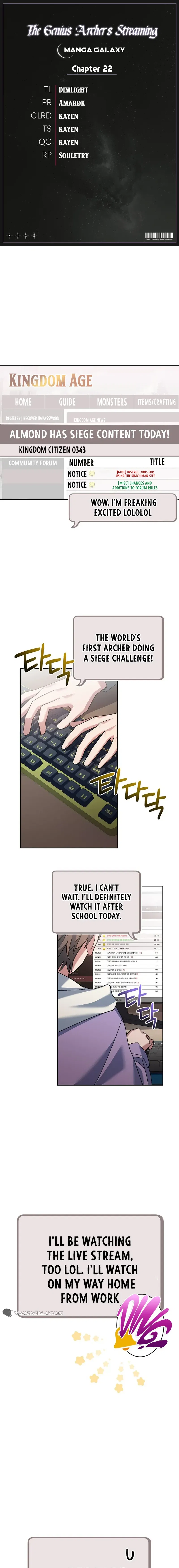 Genius Archer’s Streaming Chapter 22 – Page 1
