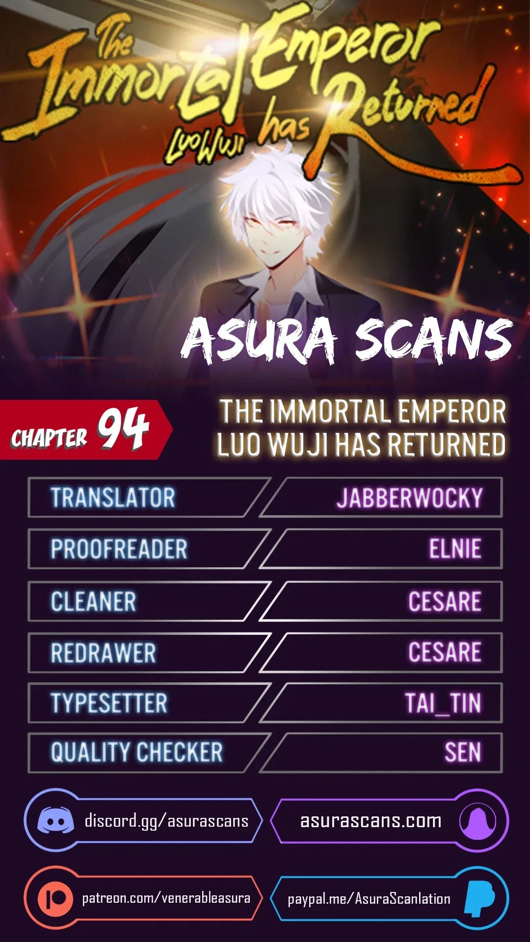 The Immortal Emperor Luo Wuji Has Returned Chapter 94 – Page 1