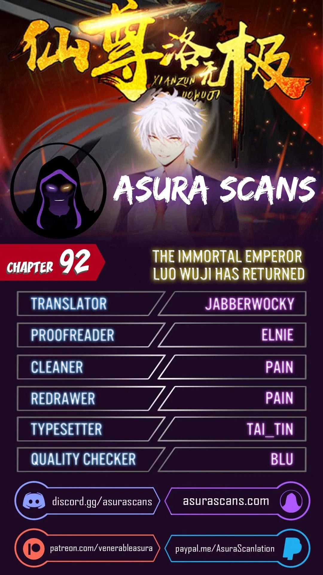 The Immortal Emperor Luo Wuji Has Returned Chapter 92 – Page 1