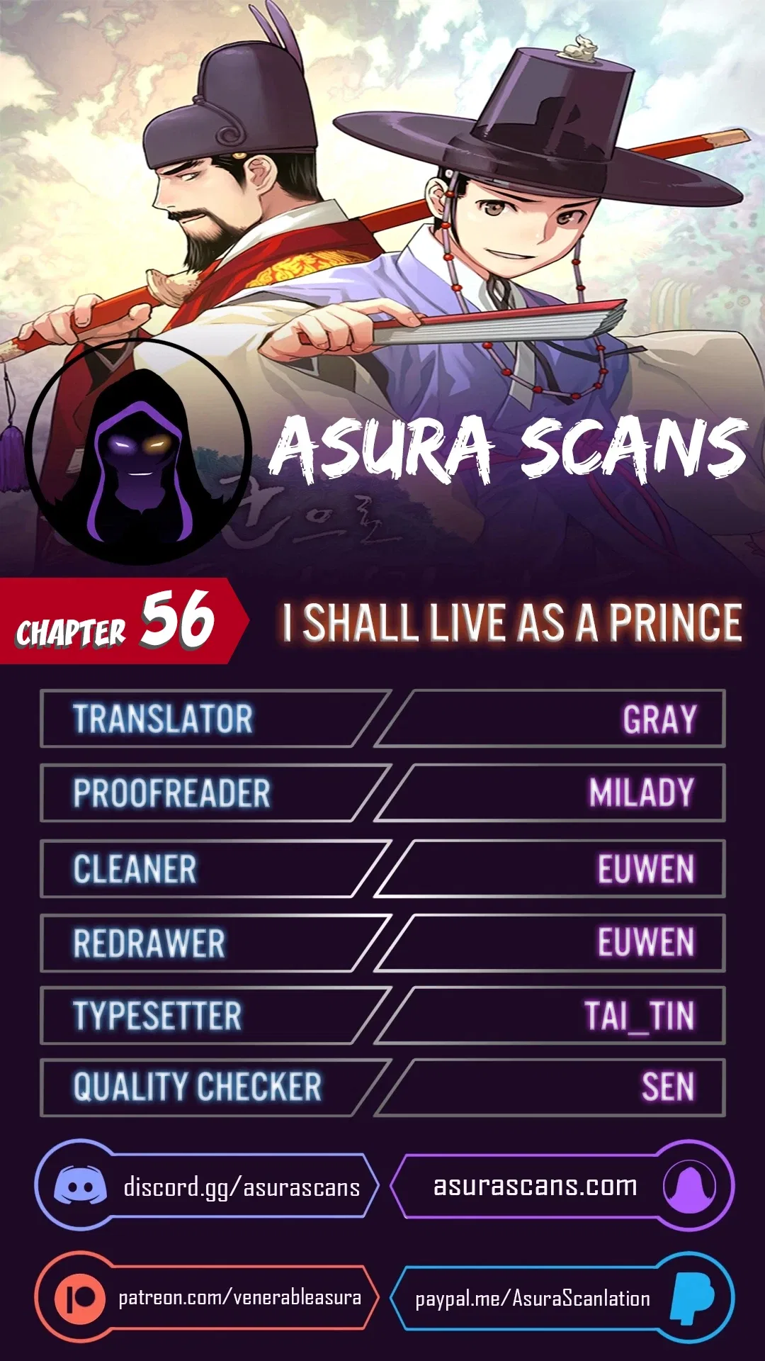 I Shall Live As a Prince Chapter 56 – Page 1