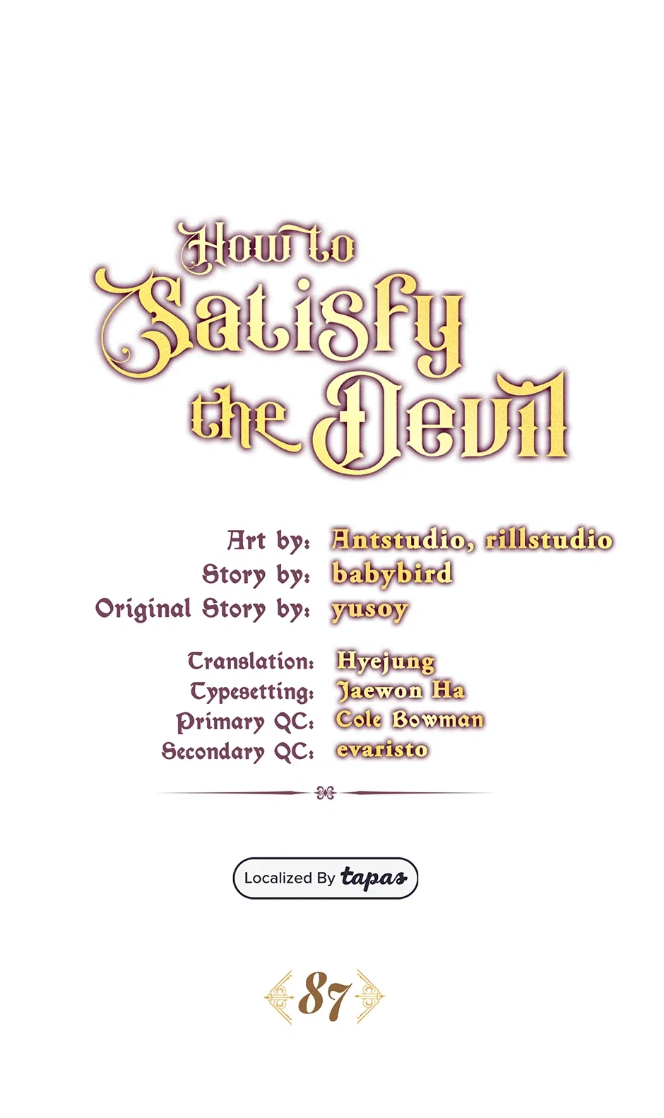 Ways to Satisfy a Devil Chapter 87 – Page 1