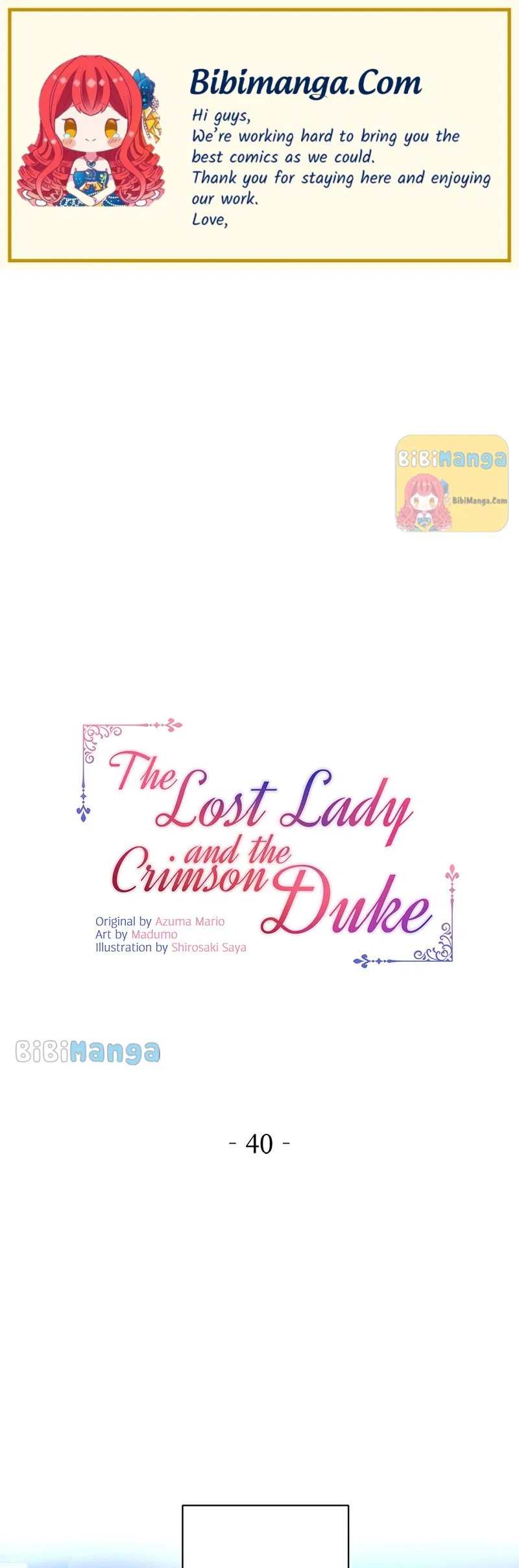 The Lost Lady and the Crimson Duke Chapter 40 – Page 1