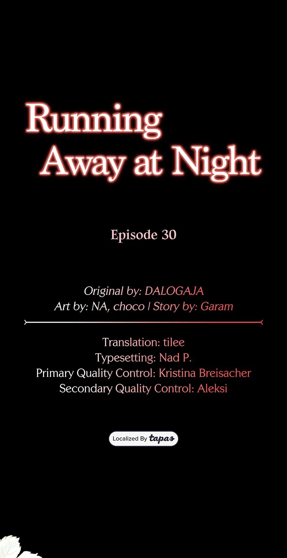 Running Away at Night Chapter 30 – Page 1