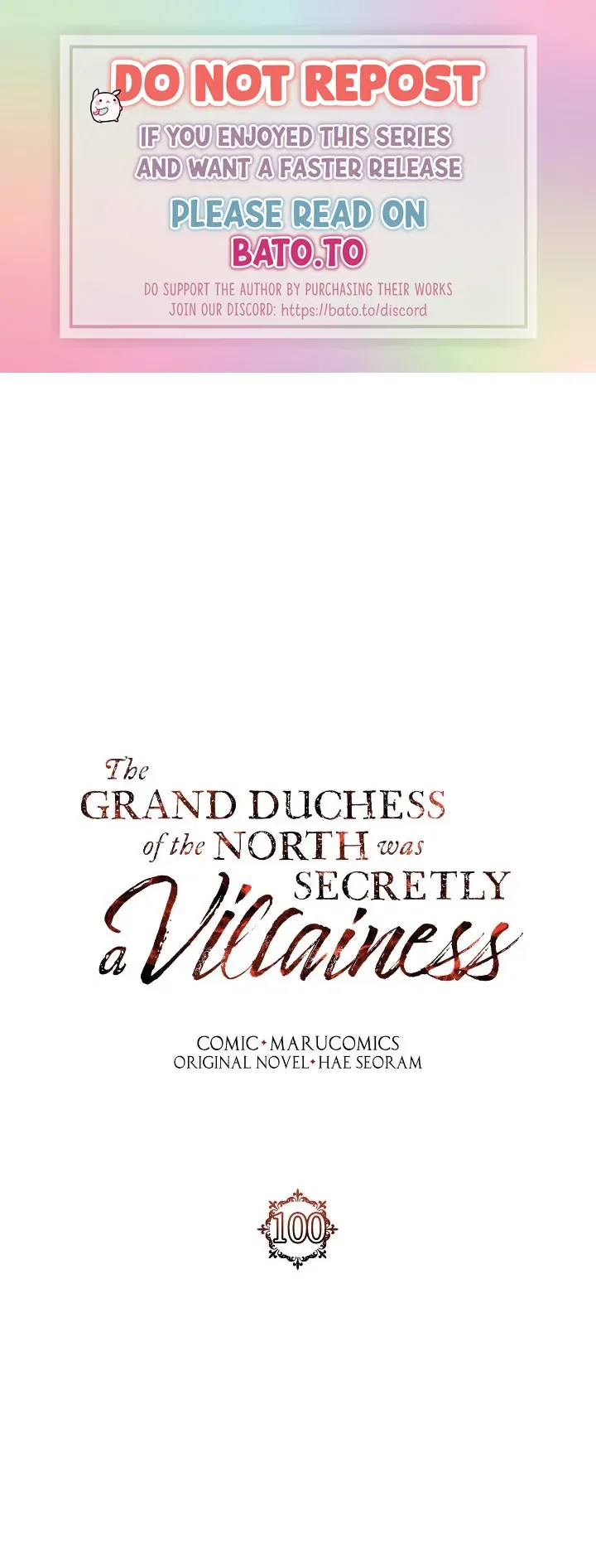 The Grand Duchess of the North Was Secretly a Villainess Chapter 100 – Page 1