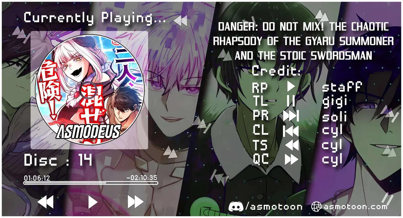 Danger: Do Not Mix! The Chaotic Rhapsody of the Gyaru Summoner and the Stoic Swordsman Chapter 14 – Page 1
