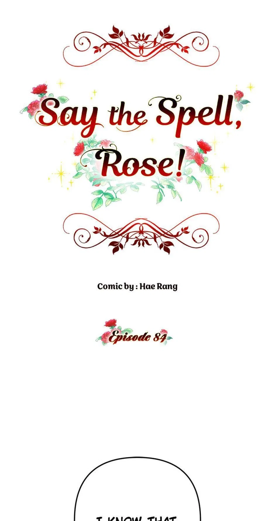 Say the spell, Rose! Chapter 84 – Page 1