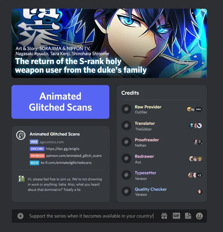 The Return of the S-Rank Holy Weapon User From the Duke’s Family Chapter 17 – Page 1