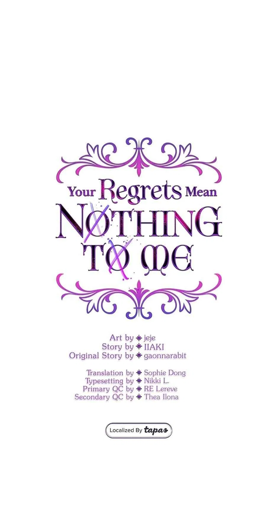Your Regrets Mean Nothing to Me Chapter 131 – Page 1