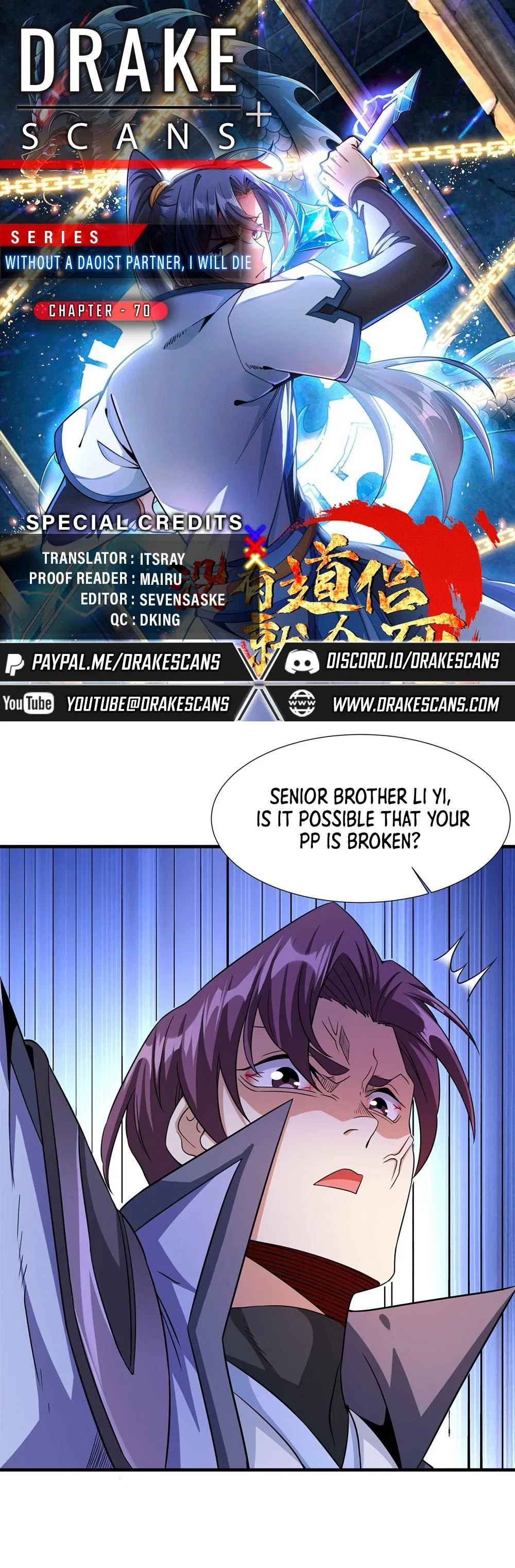 Without A Daoist Partner, I Will Die Chapter 70 – Page 1
