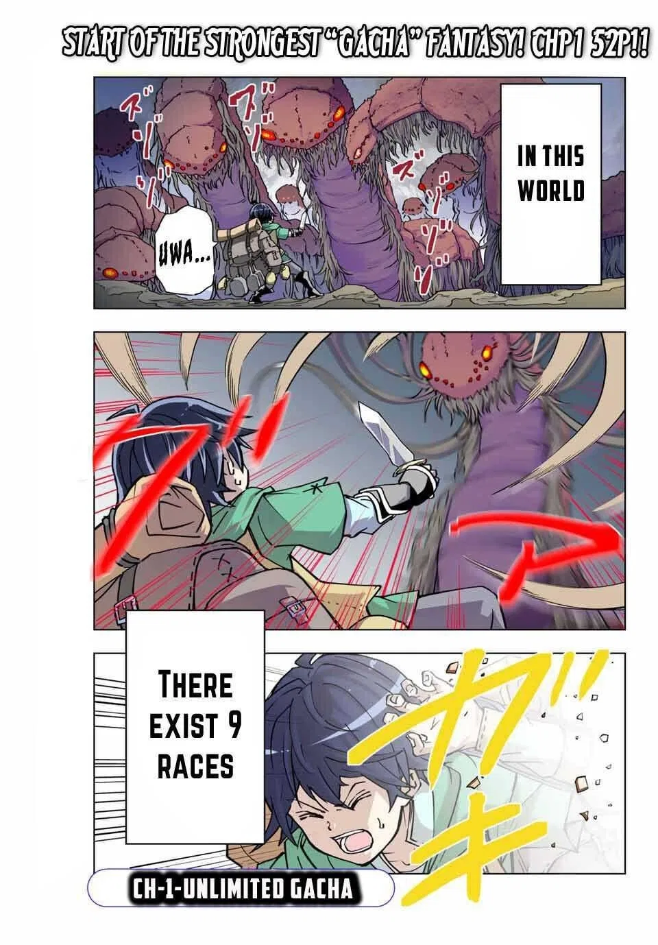 Anime – My Gift Lvl 9999 Unlimited Gacha: Backstabbed in a Backwater Dungeon, I’m Out for Revenge! Chapter 1 – Page 1