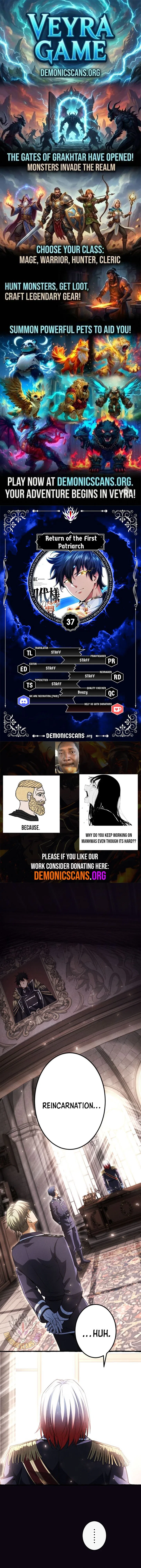 Return of the First Patriarch: The Strongest Reincarnates into His Descendant 1000 Years Later Chapter 37 – Page 1