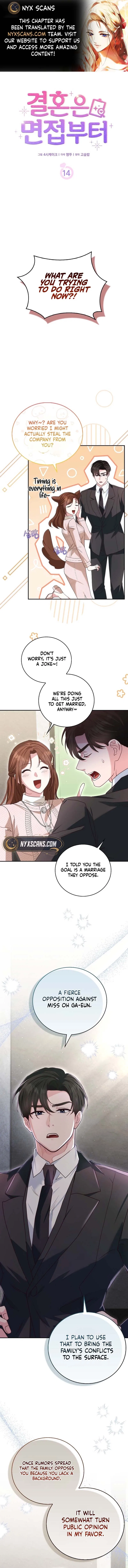 Marriage Starts with an Interview Chapter 14 – Page 1