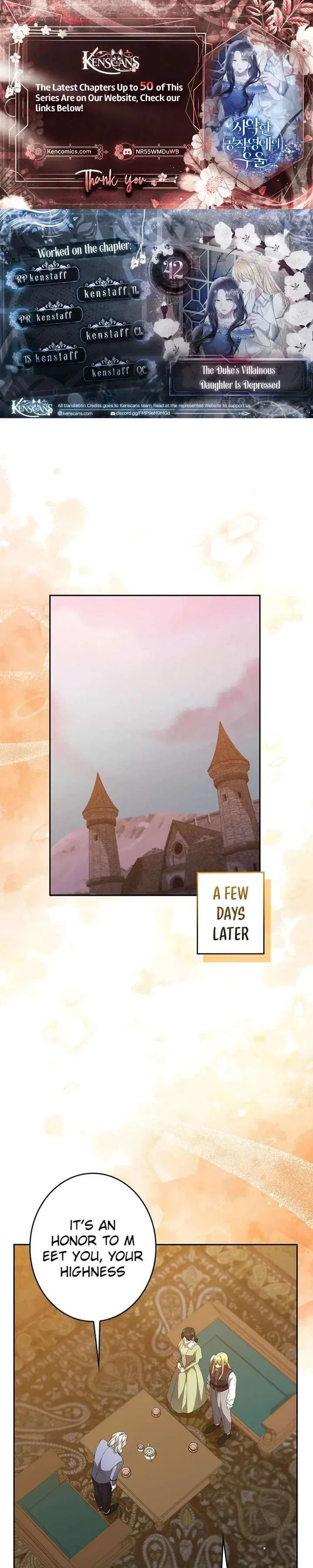 The Duke’s Villainous Daughter Is Depressed Chapter 42 – Page 1