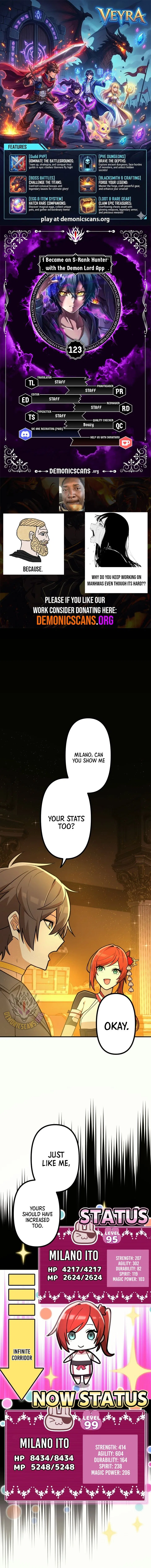 I Became an S-Rank Hunter with the Demon Lord App Chapter 123 – Page 1