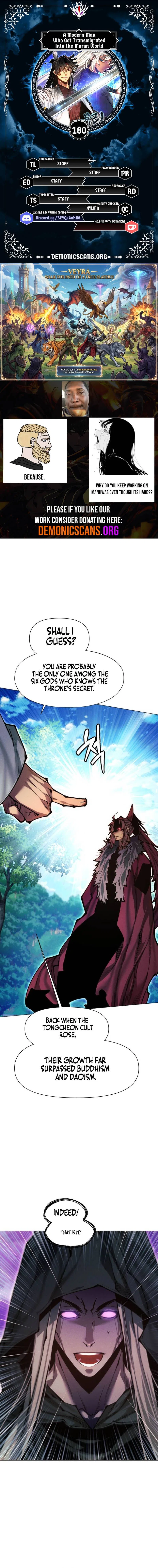 A Modern Man Who Got Transmigrated Into the Murim World Chapter 180 – Page 1