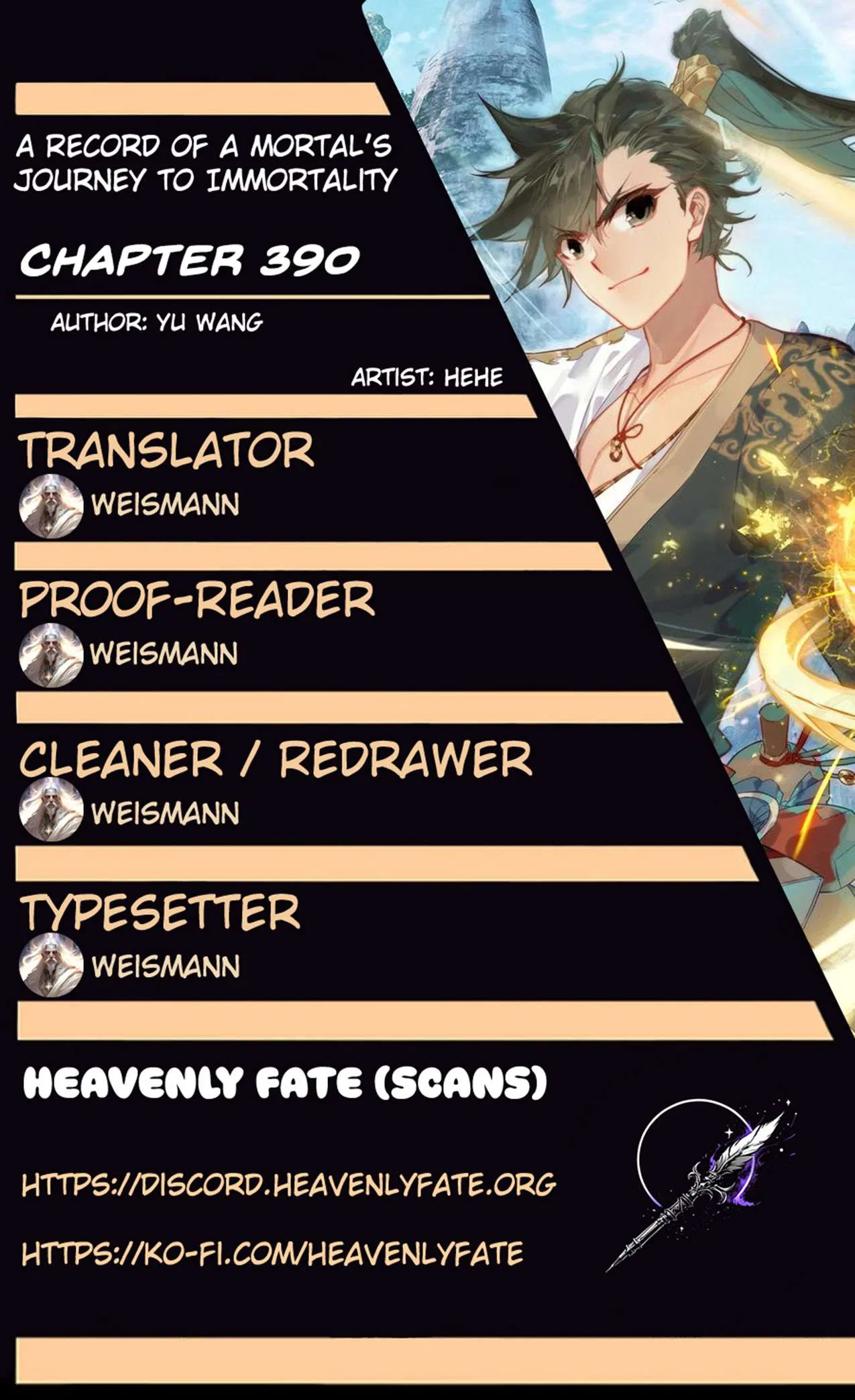 A Record Of A Mortal’s Journey To Immortality Chapter 390 – Page 1