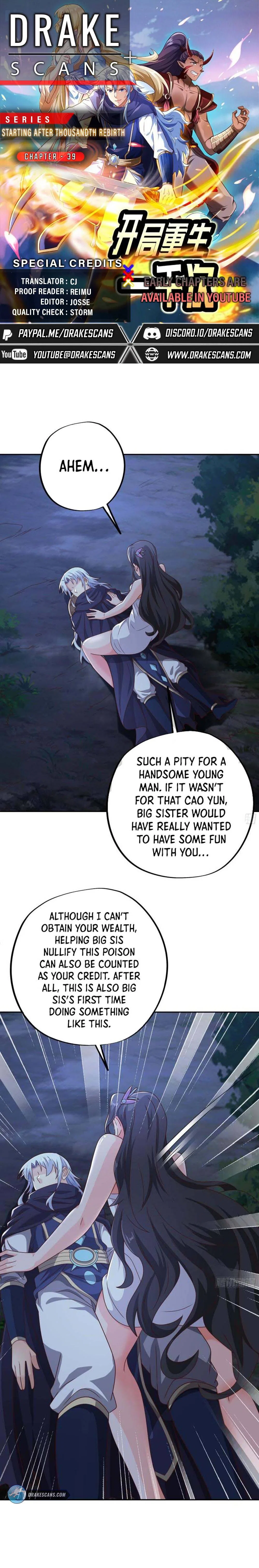 Starting After Thousandth Rebirth Chapter 39 – Page 1