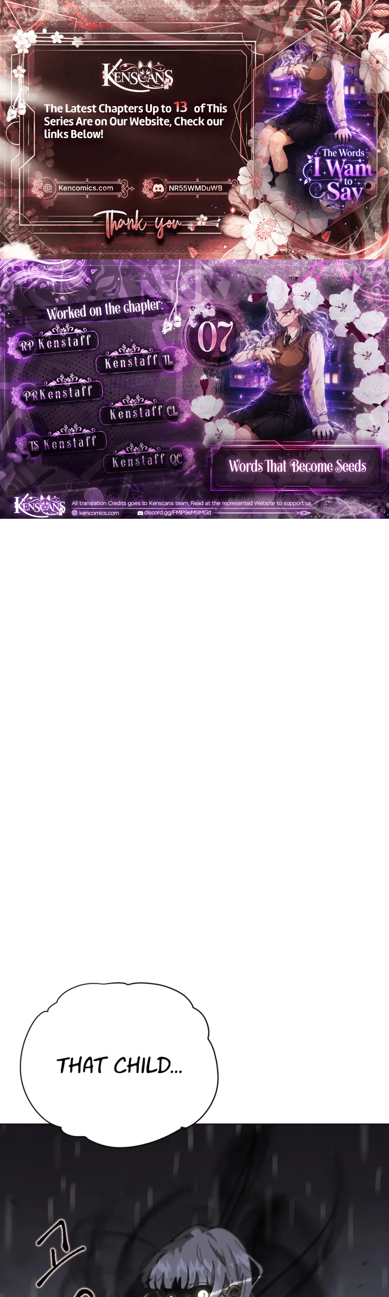 Words That Become Seeds Chapter 7 – Page 1