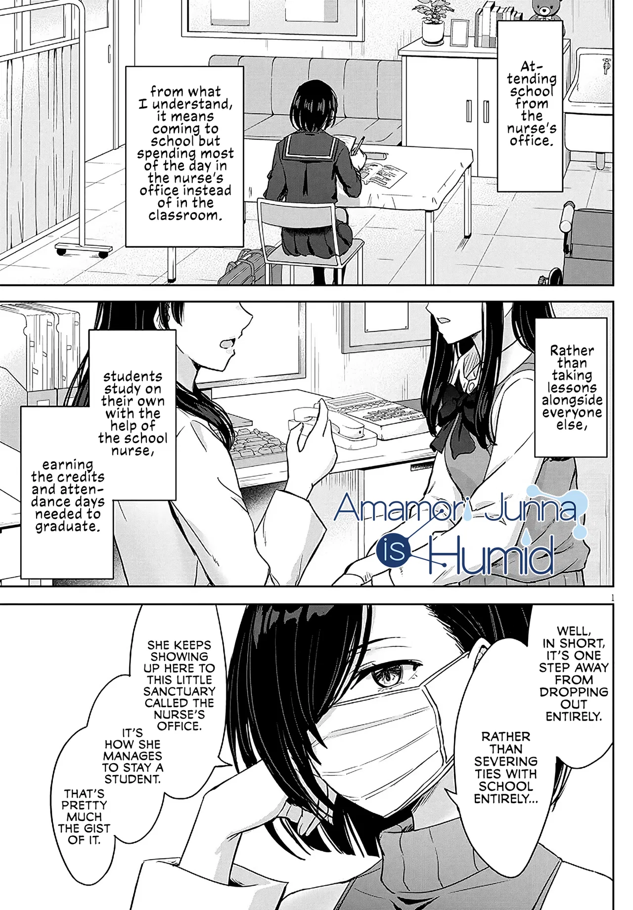 Amamori Junna wa Shitsudo ga Takai Chapter 4 – Page 1