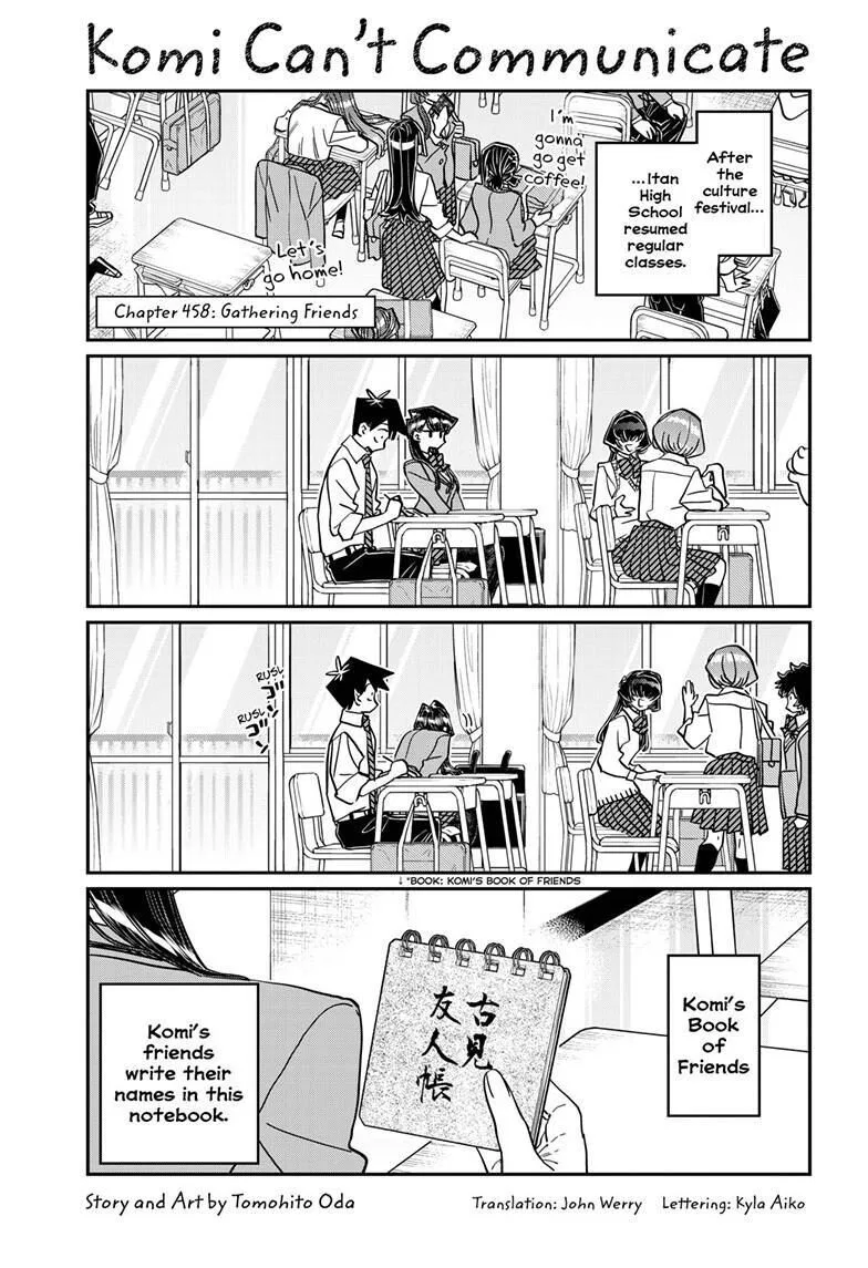 Komi-san wa Komyushou Desu. Chapter 458 – Page 1