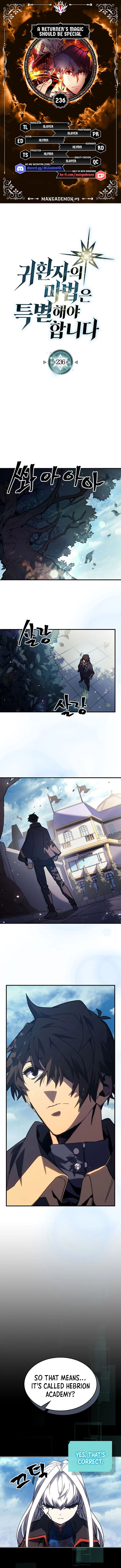 A Returner’s Magic Should be Special Chapter 236 – Page 1