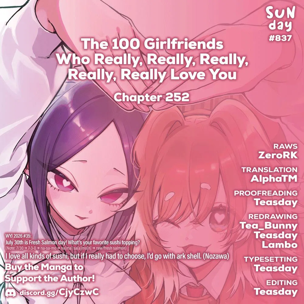 Anime – The 100 Girlfriends Who Really, Really, Really, Really, Really Love You Chapter 252 – Page 1