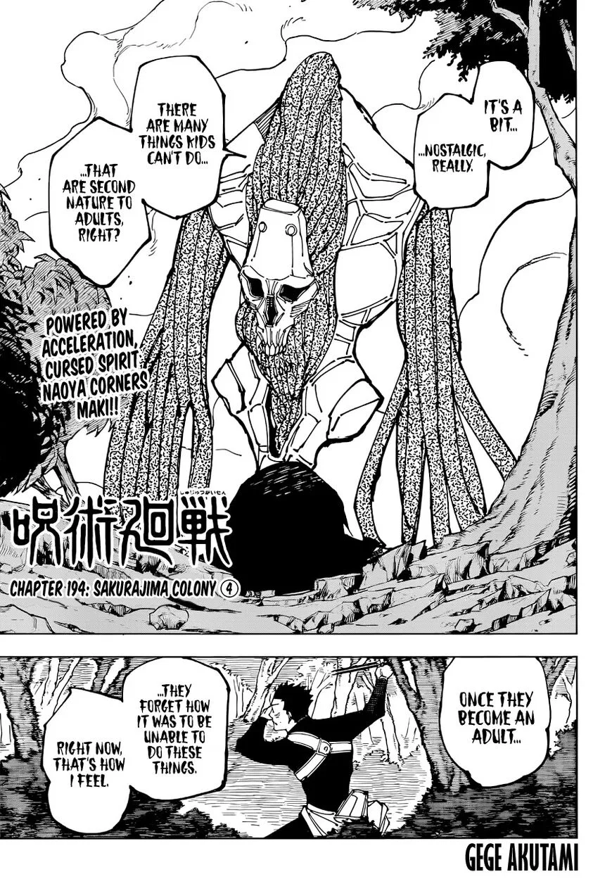 Jujutsu Kaisen Manga Chapter 194 – Page 1