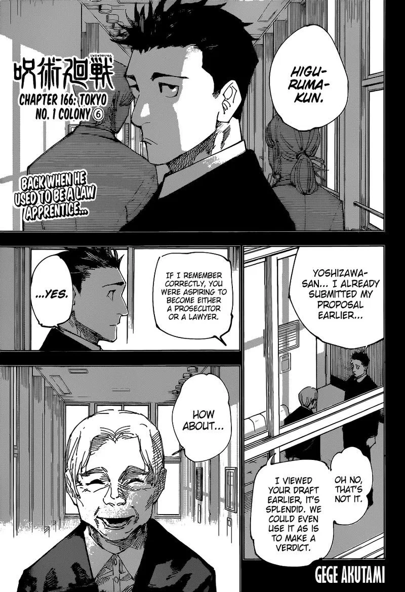 Jujutsu Kaisen Manga Chapter 166 – Page 1