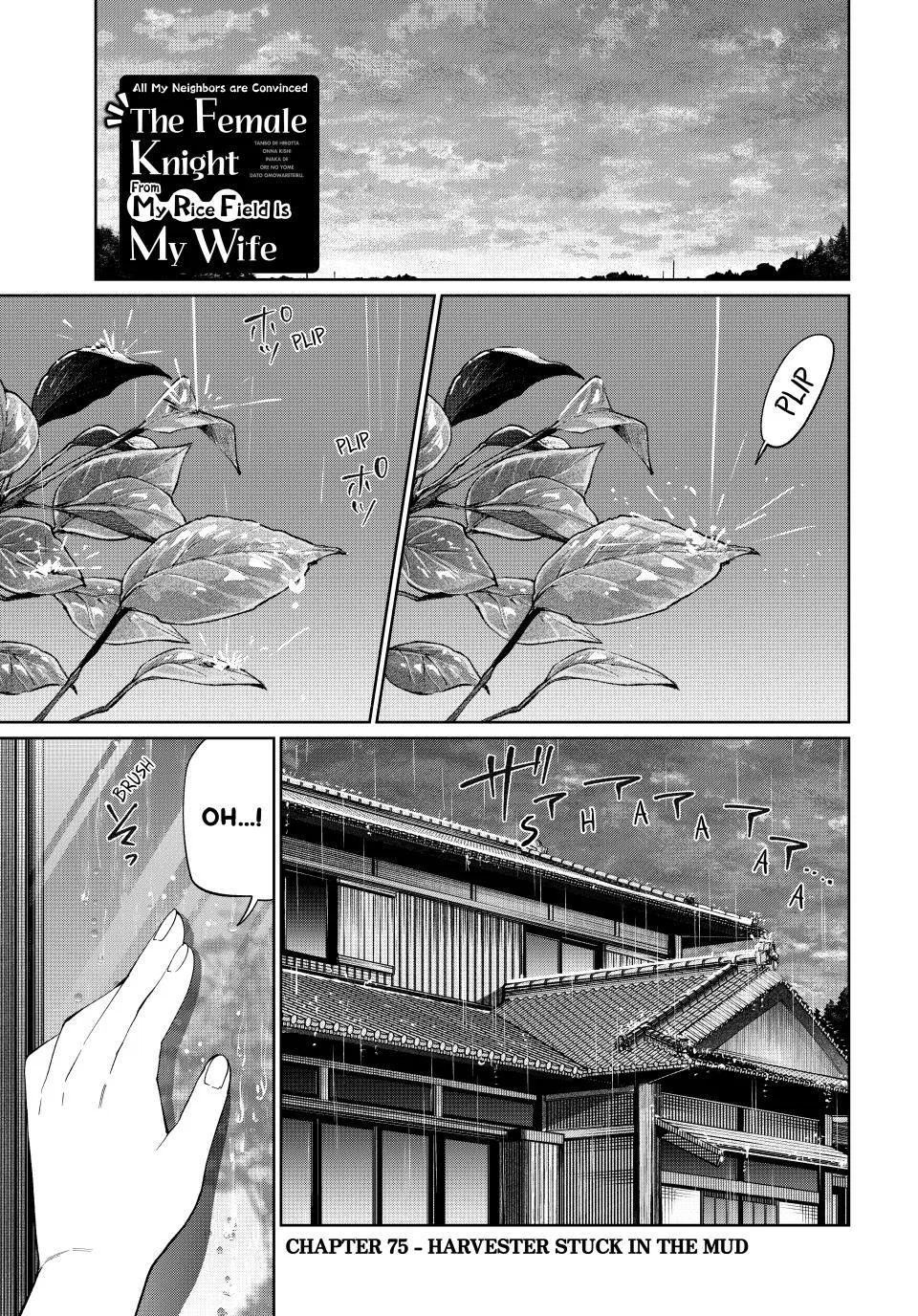 Tanbo de Hirotta Onna Kishi, Inaka de Ore no Yome da to Omowareteiru Chapter 75 – Page 1