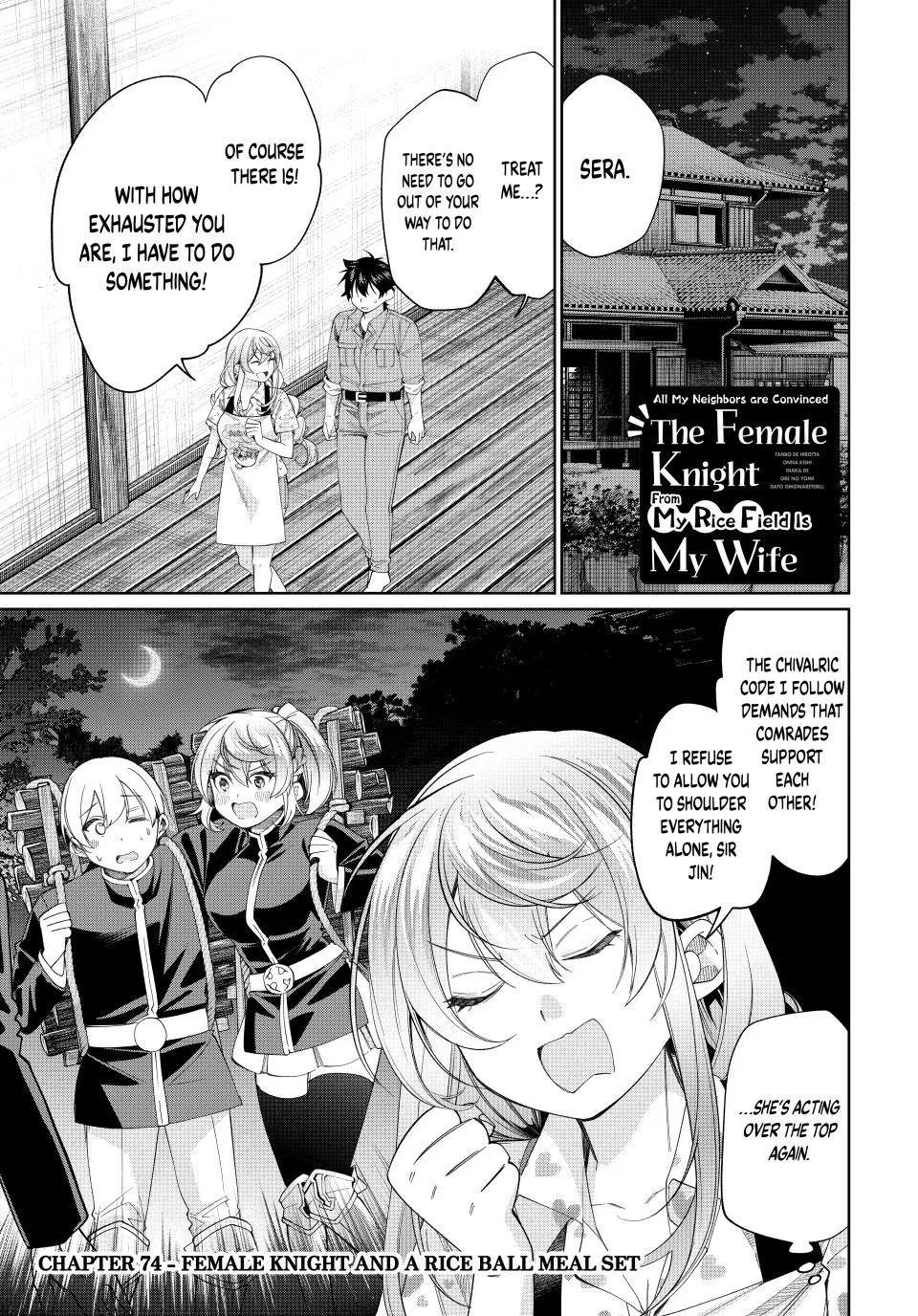 Tanbo de Hirotta Onna Kishi, Inaka de Ore no Yome da to Omowareteiru Chapter 74 – Page 1