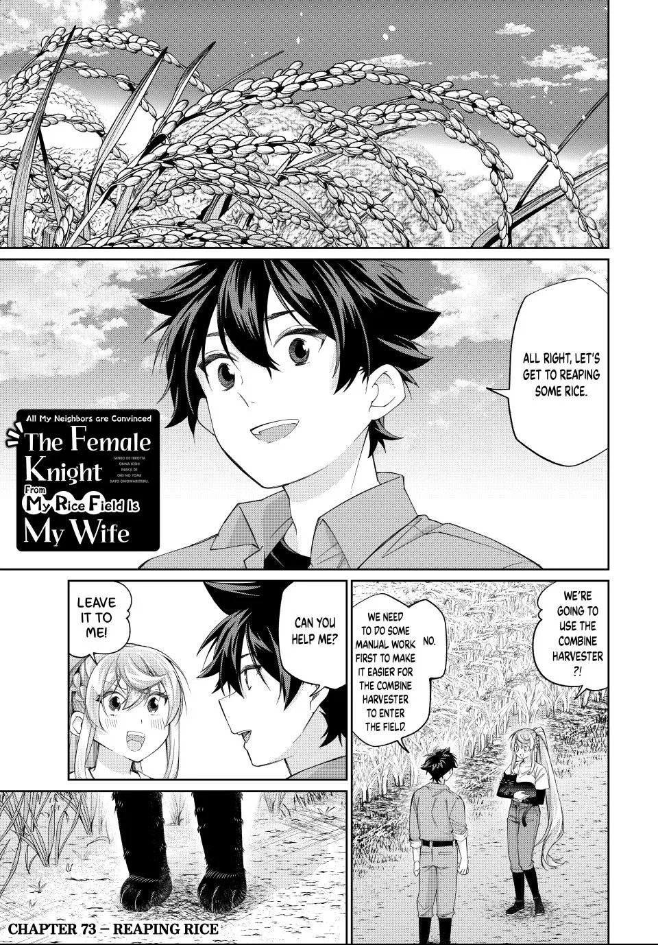 Tanbo de Hirotta Onna Kishi, Inaka de Ore no Yome da to Omowareteiru Chapter 73 – Page 1