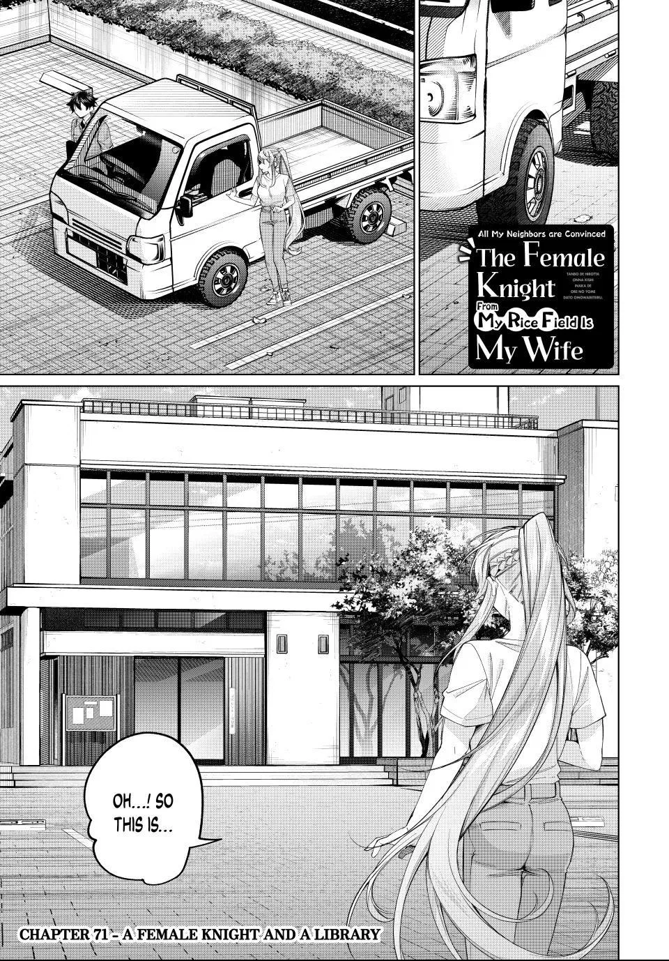 Tanbo de Hirotta Onna Kishi, Inaka de Ore no Yome da to Omowareteiru Chapter 71 – Page 1