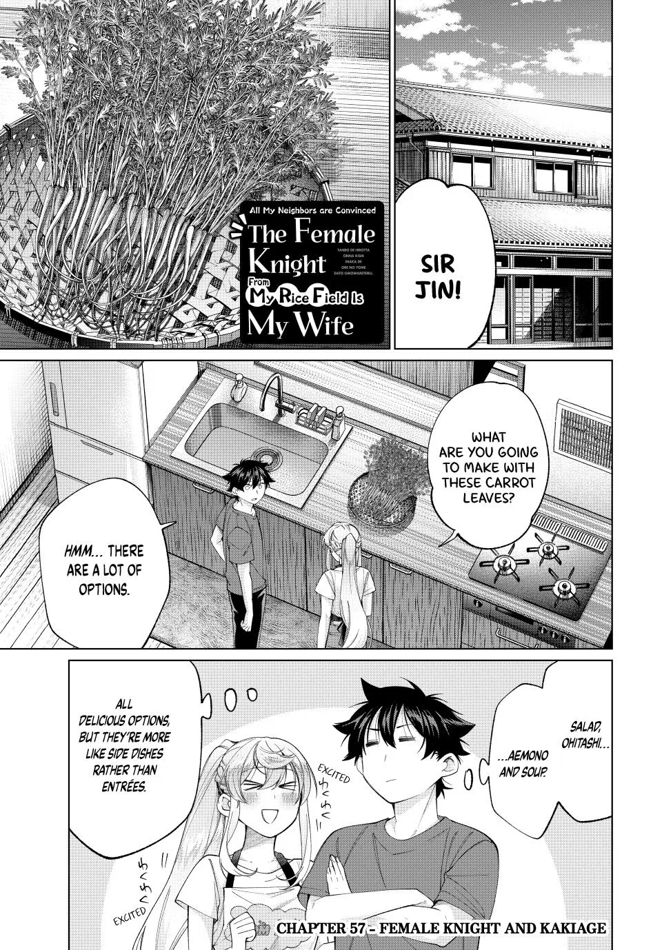Tanbo de Hirotta Onna Kishi, Inaka de Ore no Yome da to Omowareteiru Chapter 57 – Page 1