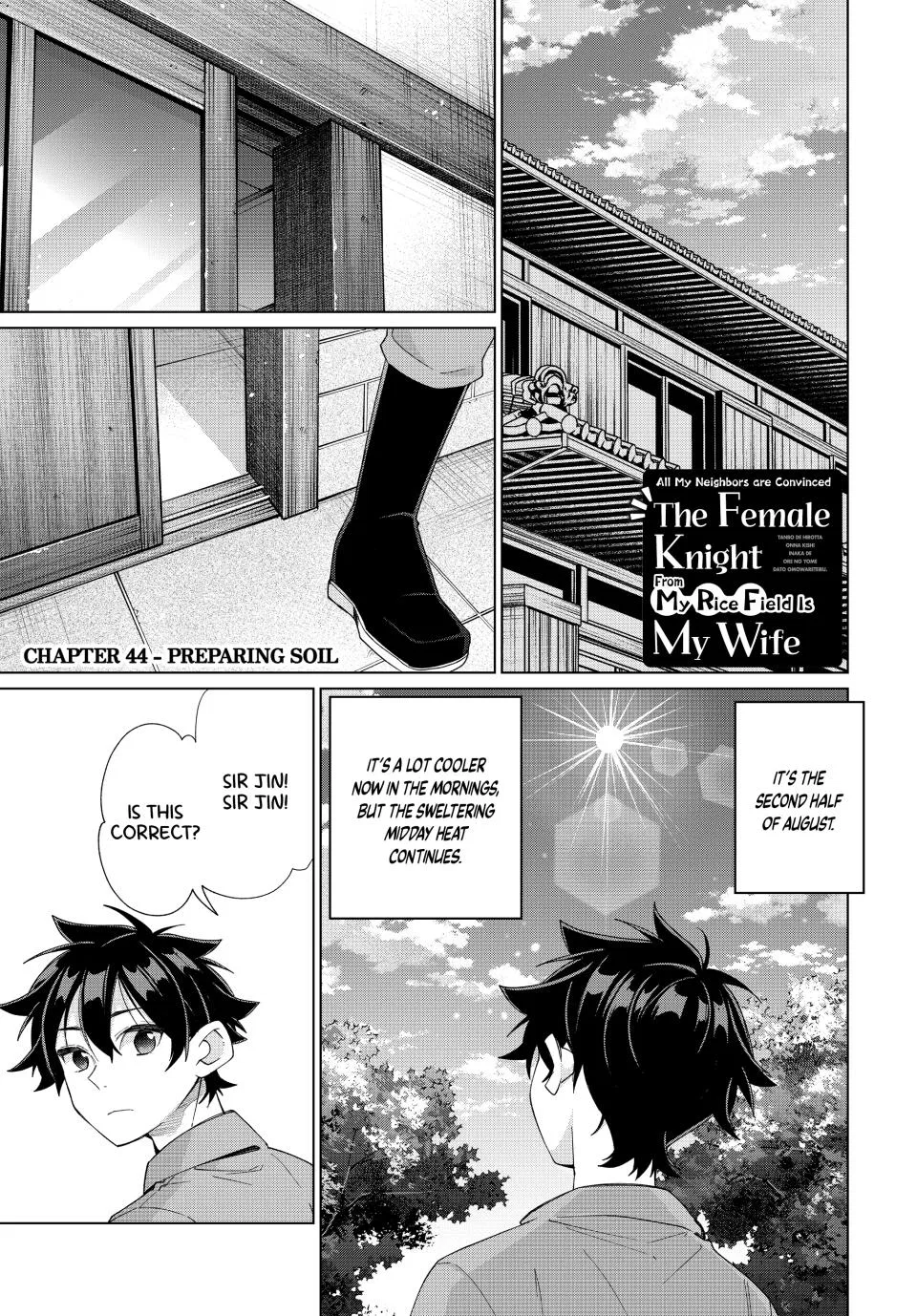 Tanbo de Hirotta Onna Kishi, Inaka de Ore no Yome da to Omowareteiru Chapter 44 – Page 1