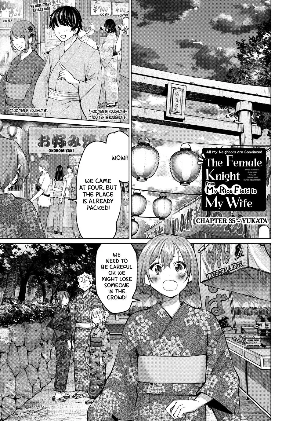 Tanbo de Hirotta Onna Kishi, Inaka de Ore no Yome da to Omowareteiru Chapter 35 – Page 1