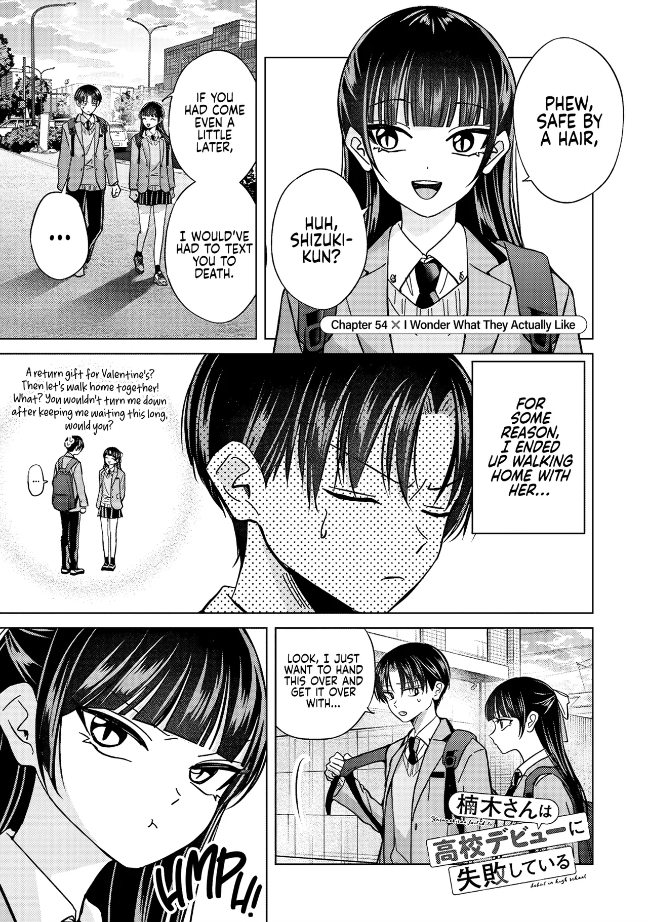 Kusunoki-san wa Koukou Debut ni Shippai Shite Iru Chapter 54.2 – Page 1
