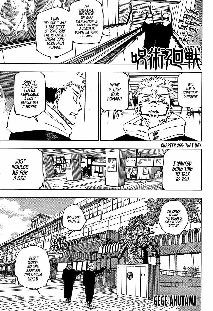 Jujutsu Kaisen Manga Chapter 265 – Page 1