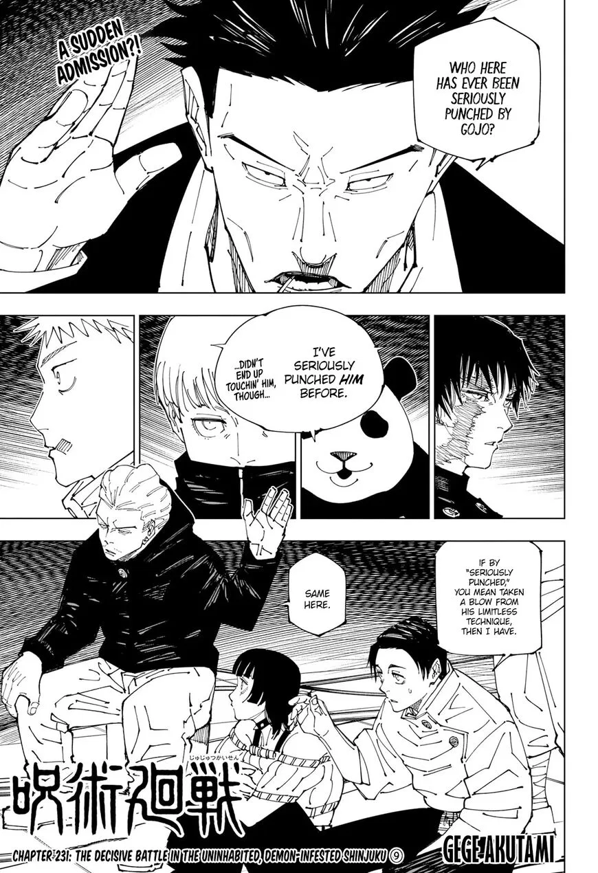 Jujutsu Kaisen Manga Chapter 231 – Page 1