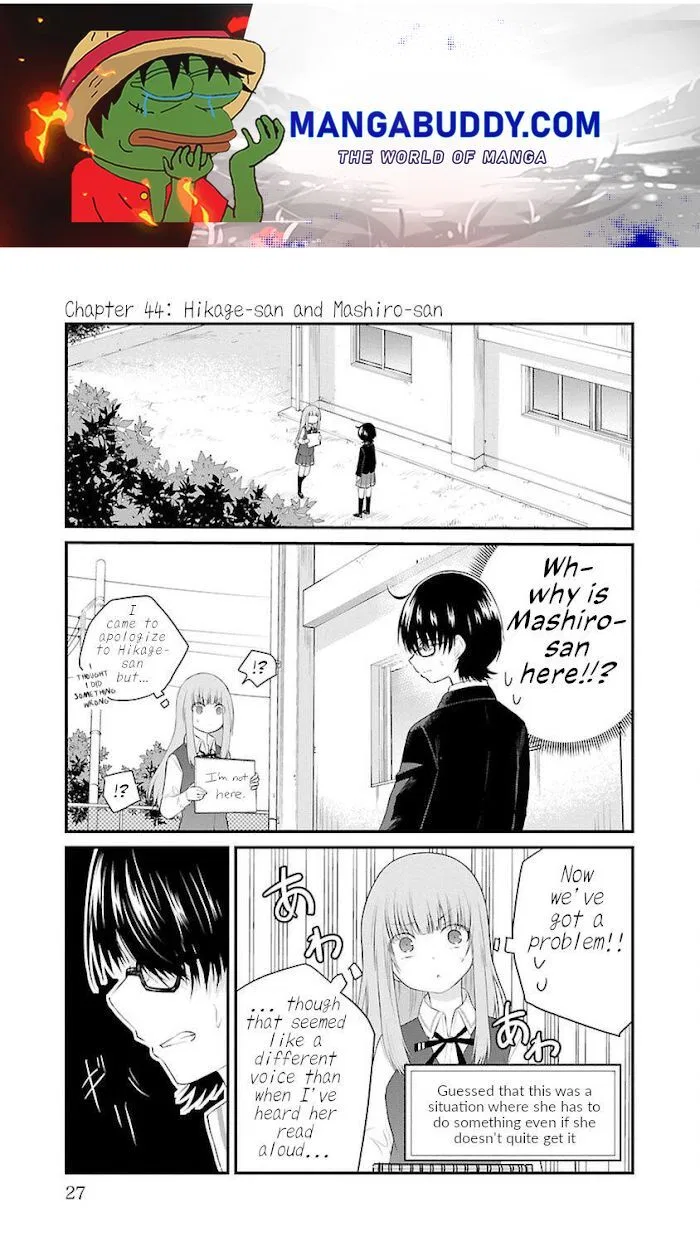 Koe ga dasenai Shoujo wa "Kanojo ga Yasashisugiru" to Omotte iru manga Chapter 44 – Page 1