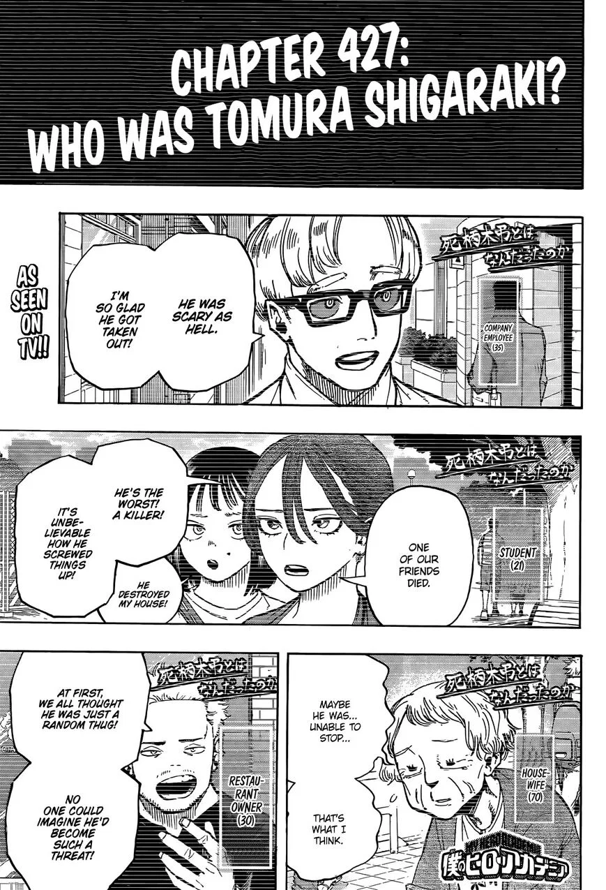 Boku no Hero Academia Manga Chapter 427 – Page 1