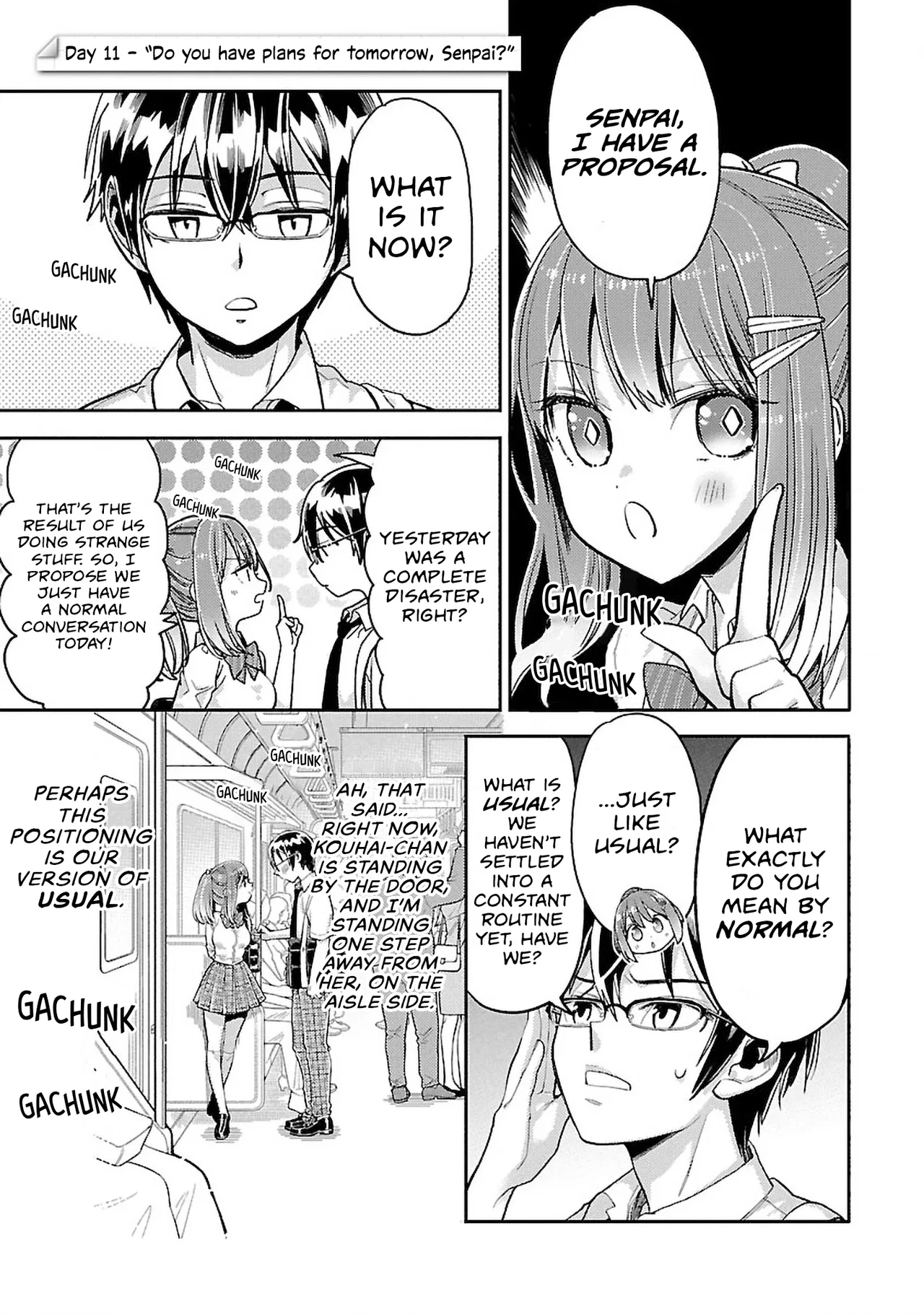 Watashi no Shiranai, Senpai no 100 Ko no Koto Chapter 11 – Page 1