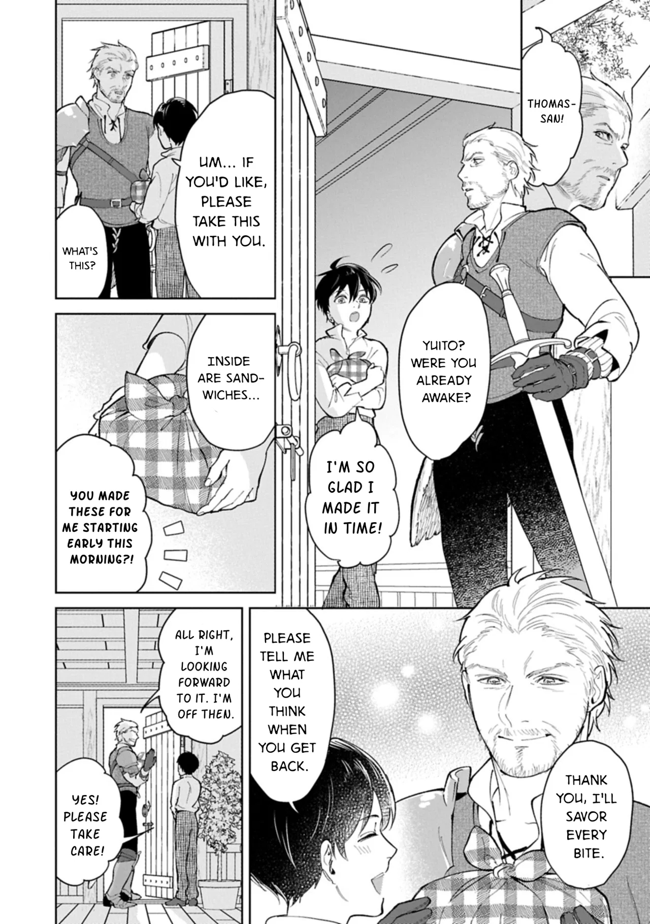 Ashita mo Ii Hi de Arimasu You ni.: Isekai de Atarashii Kazoku ga Dekimashita: San Kyoudai no Hokkori Gohan Nikki Chapter 4 – Page 1