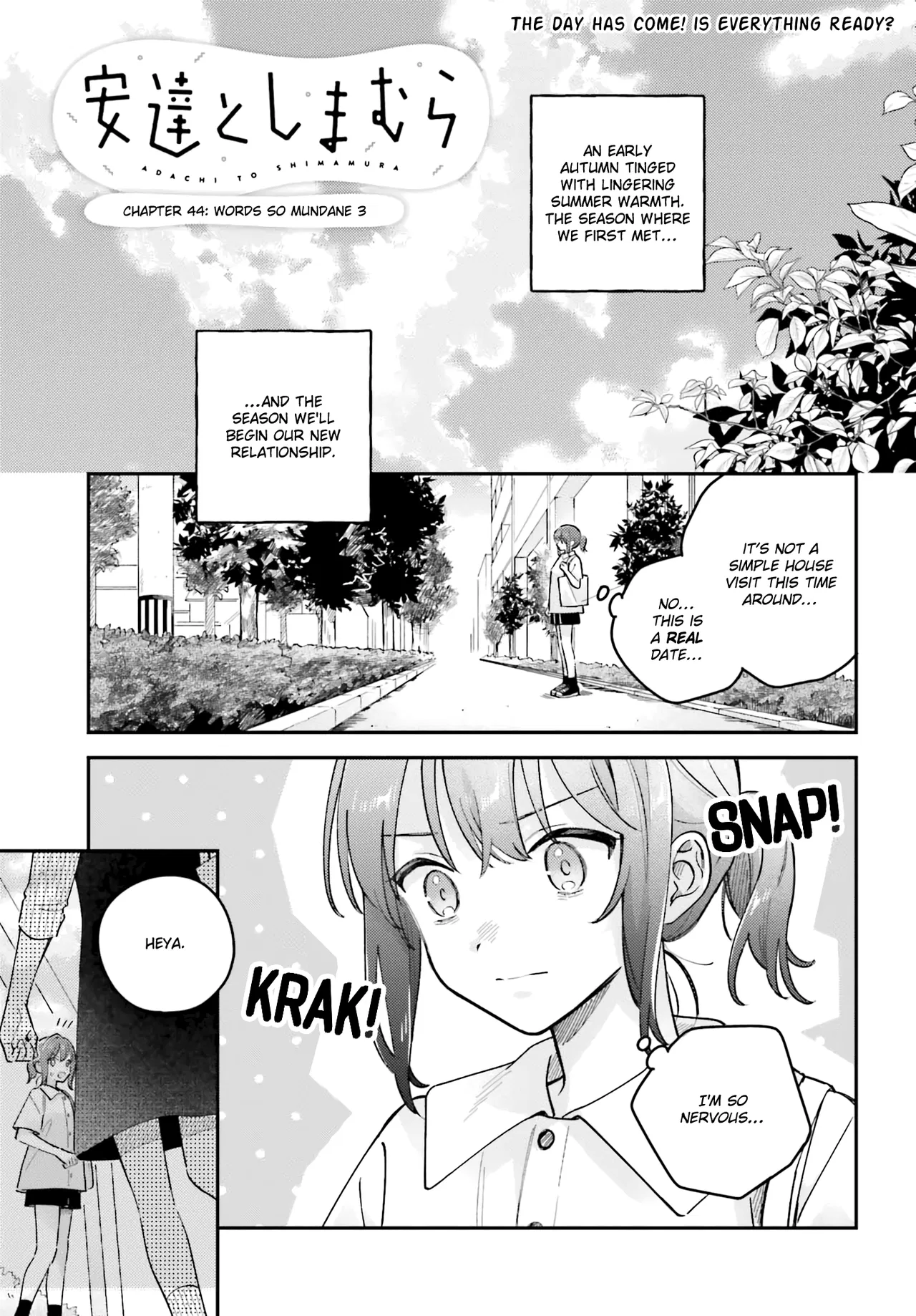 Adachi to Shimamura Chapter 45 – Page 1