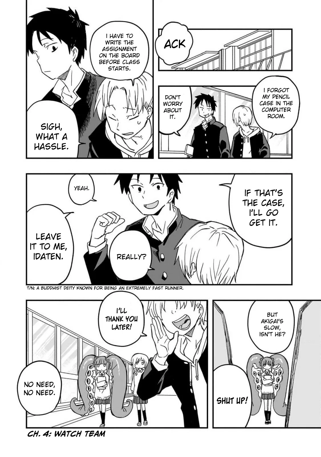 Mizudako-chan kara wa Nigerarenai! Chapter 4 – Page 1